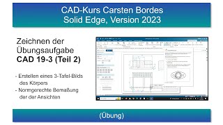 CADKurs für Solid Edge ab Version 2023 – Teil 193b [upl. by Malvia]