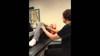 Goniometry knee flexion [upl. by Yenahs]