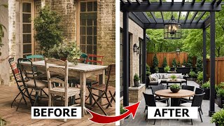 Budget Backyard Patio Makeover  Renter Friendly Patio Privacy Ideas [upl. by Navanod296]