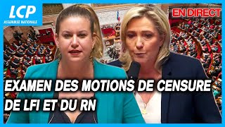 Motions de censure déposées par LFI et le RN débattues à lAssemblée nationale  30624 [upl. by Maurita]