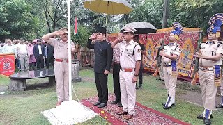 Divisional Commissioner Kashmir Vijay Kumar Bidhuri hoists Tricolour in Div Com Office At Srinagar [upl. by Libove]