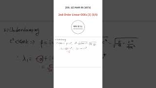 Shorts 1071 SSL 12 Math 06  2ndOrder Linear ODEs 3 55 [upl. by Lebiralc]