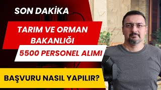 5500 PERSONEL ALIMI TARIM VE ORMAN BAKANLIĞI 2024 BAŞVURUSU NASIL YAPILIR kpss tercih kılavuzu [upl. by Gunilla764]