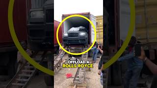 Offloading Rolls Royce On Broken Wooden Ramp [upl. by Iblok]