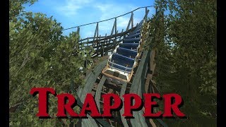 Trapper  RCT3 GCI Wooden Coaster [upl. by Rawdin264]