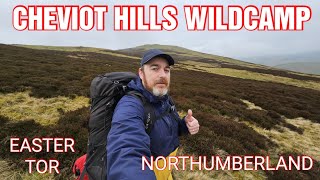 SOLO WILDCAMP IN THE CHEVIOTS  Easter Tor Northumberland  Wild camping UK [upl. by Elva]