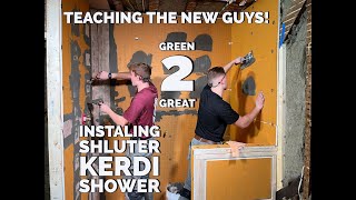 Installing A Schluter Kerdi Shower System  Apprentice Training [upl. by Idnahk]