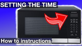 SETTING the TIME on a Microwave Oven How to instruction Panasonic microwave [upl. by Dedric154]