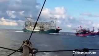 Vietnamese TV shows sinking of fishing boat [upl. by Legir]