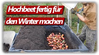 Hochbeet winterfest Knoblauch erfolgreich stecken im Oktober 2023 [upl. by Tirma921]