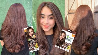 CAT RAMBUT SENDIRI DIRUMAH  GARNIER GOLDEN BROWN  GARNIER COLOR NATURALS [upl. by Alym]