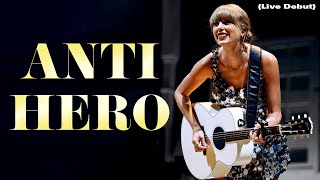 Taylor Swift  AntiHero Live Debut on The 1975s At Their Very Best Tour [upl. by Audri]