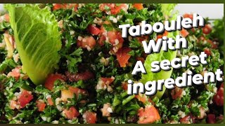 The best lebanese Tabouleh recipe with a secret ingredient  اطيب وصفة تبولة لبنانية [upl. by Colt]