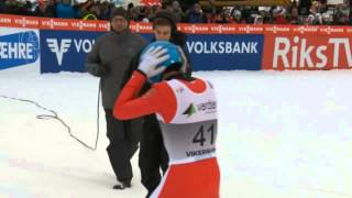 PŚ Vikersund 2015  Dmitry Vassiliev 254 m Longest Jump Crash Fall Qualification [upl. by Nohs]