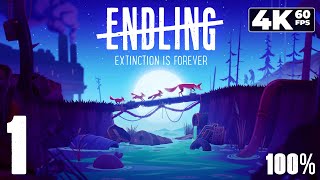 Endling Extinction is Forever PC  4K60 Walkthrough 100 Part 1  Intro amp Night 1 to 5 [upl. by Ytnom554]