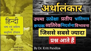 Artha alankar  अर्थालंकार के प्रकार  उपमा रूपक उत्प्रेक्षा प्रतीप व्यतिरेक विभावना निदर्शना अलंकार [upl. by Arquit]