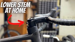 HOW TO LOWER SCOTT ADDICTFOIL RC STEM WITHOUT CUTTING STEERER SICK EDIT INVOLVED [upl. by Landre]