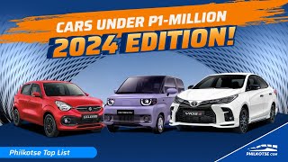 TOP CARS this 2024  Under 1 Million Pesos  Philkotse Top List [upl. by Kinsman]