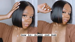 HOW TO BLUNT CUT BOB TUTORIAL  4 MONTH UPDATE  Amazon Prime ft Jaja Hair [upl. by Aneeb813]