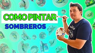 Como PINTAR SOMBREROS  tutoriales de pintura [upl. by Nolad]