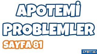 Apotemi Problemler Sayfa 81 Çözümleri  APOTEMİ YAYINLARI [upl. by Faucher633]