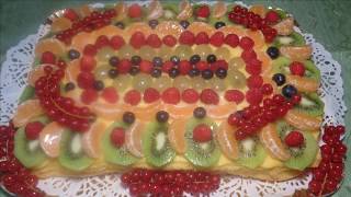 TORTA ALLA FRUTTA  Pan di spagna farcito alla crema [upl. by Oratnek835]