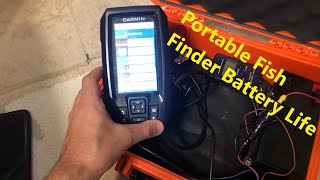 Portable Fish Finder Battery Life Garmin Striker Vivid 4 [upl. by Eiboh644]