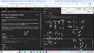 Leetcode 891 Sum of Subsequence Widths quick power [upl. by Essam417]