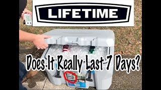 Lifetime Products 55 Qt Cooler Ice Retention Test 100 Cooler How Long Does It Last [upl. by Windy]