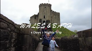 Wales Bath🇬🇧卡迪夫城堡🏯 羅馬浴場⛲️｜沙灘🏖️｜4日3夜🛌｜4K 🎥 [upl. by Antipas]