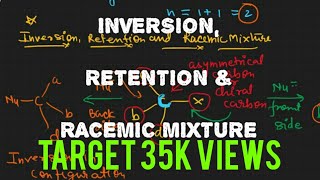 Inversion Retention amp Racemic Mixture  Stereochemistry [upl. by Aticnemrac]