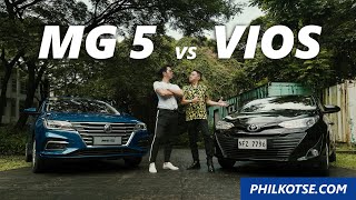 2020 MG 5 Core MT vs Toyota Vios Base MT Comparison Challenging the King [upl. by Yojal]