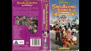 Sing Along Songs  Disneyland Fun 1992 UK VHS [upl. by Homer]