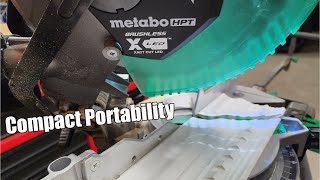 Super Portable  Metabo HPT 18V 10 Inch Single Bevel Miter Saw Kit Review C1810DFA [upl. by Marcos]