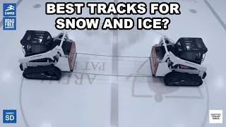 Skid Steer Tracks for Winter and Ice  Skidsteerscom [upl. by Newlin]