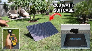 200 Watt ACOPOWER Suitcase Style Folding Solar Panel Any Good Find Out [upl. by Yreffej]