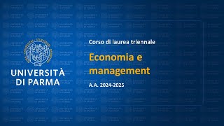 Corso di laurea in Economia e management  aa 202425 [upl. by Dallon874]