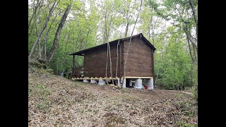 Giro interno casa di legno nel bosco appena costruita tour [upl. by Zeta]