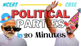 Political Parties Class 10 One Shot  Chapter 6  Class 10 Political Parties One Shot  NCERT [upl. by Ahaelam]