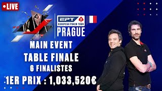 TABLE FINALE  EPT Prague avec plus dun million deuros pour le 1er prix ♠️ PokerStars en Français [upl. by Matless]