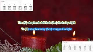 Hallelujah Christmas no capo play along with scrolling guitar chords and lyrics [upl. by Anneehs]