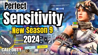 Ultimate Zero Recoil Sensitivity Settings For COD MOBILE New Season 9 2024 For Battle Royale and MP [upl. by Ganny]