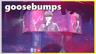 Arena erupts for FAKER Introduction [upl. by Lectra]