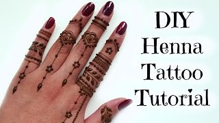 DIY Easy Henna Tattoo Tutorial  Tips and Tricks [upl. by Torrie280]