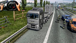 MAN TGX EURO 6  Transporting a 47t transformer  Euro Truck Simulator 2  Logitech g29 gameplay [upl. by Raines]