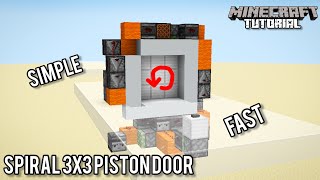 Spiral 3x3 Piston Door  Minecraft 121 Redstone Tutorial [upl. by Yrahcaz820]