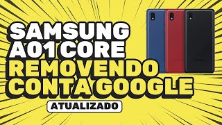 Remover conta Google Samsung A01 Core A013 A01 Atualizado SEM PC [upl. by Ahtiek]