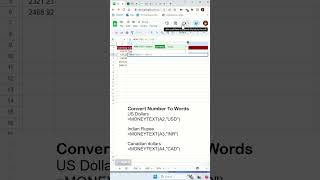 Convert Number into Words using Google Sheets  Excel Tips and Tricks [upl. by Addia]