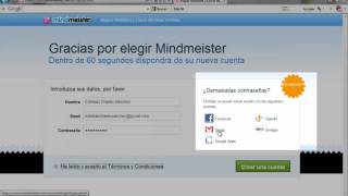 Como crear una sesión gratuita en Mind Meister [upl. by Enaffit511]