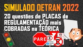 SIMULADO DETRAN 2022 â”‚20 QUESTÃ•ES da TEÃ“RICA com DICAS e PEGADINHAS [upl. by Daas]